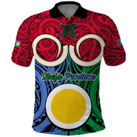 Personalised Vanuatu Shefa Province Polo Shirt Pig Tusk Mix Maori Pattern and Namele Leaf LT03 Red - Polynesian Pride