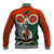 Vanuatu Penama Province Baseball Jacket Pig Tusk Mix Maori Pattern and Namele Leaf LT03 - Polynesian Pride