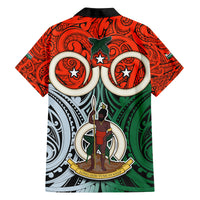 Vanuatu Penama Province Family Matching Tank Maxi Dress and Hawaiian Shirt Pig Tusk Mix Maori Pattern and Namele Leaf LT03 - Polynesian Pride