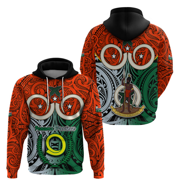 Malampa Province Zip Hoodie Vanuatu Pattern LT13 main image 0