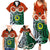 Personalised Vanuatu Penama Province Family Matching Summer Maxi Dress and Hawaiian Shirt Pig Tusk Mix Maori Pattern and Namele Leaf LT03 - Polynesian Pride