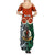 Personalised Vanuatu Penama Province Family Matching Summer Maxi Dress and Hawaiian Shirt Pig Tusk Mix Maori Pattern and Namele Leaf LT03 - Polynesian Pride