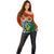 Personalised Vanuatu Penama Province Off Shoulder Sweater Pig Tusk Mix Maori Pattern and Namele Leaf LT03 - Polynesian Pride