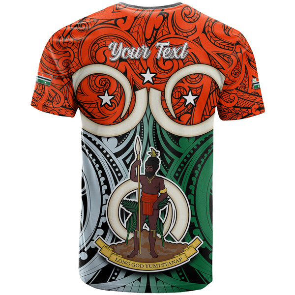 Vanuatu Penama Province Family Matching Off Shoulder Maxi Dress and Hawaiian Shirt Pig Tusk Mix Maori Pattern and Namele Leaf LT03