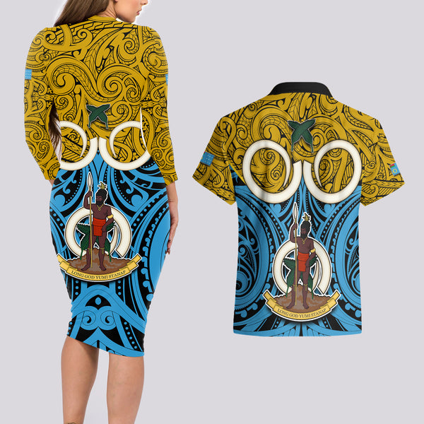 Personalised Vanuatu Sanma Province Long Sleeve Shirt Pig Tusk Mix Maori Pattern and Namele Leaf LT03 main image 1