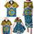Vanuatu Sanma Province Family Matching Puletasi Dress and Hawaiian Shirt Pig Tusk Mix Maori Pattern and Namele Leaf LT03 - Polynesian Pride