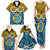 Vanuatu Sanma Province Family Matching Tank Maxi Dress and Hawaiian Shirt Pig Tusk Mix Maori Pattern and Namele Leaf LT03 - Polynesian Pride
