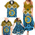 Personalised Vanuatu Sanma Province Family Matching Summer Maxi Dress and Hawaiian Shirt Pig Tusk Mix Maori Pattern and Namele Leaf LT03 - Polynesian Pride
