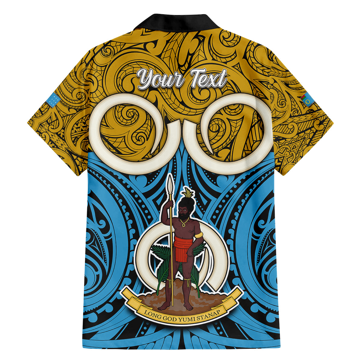 Personalised Vanuatu Sanma Province Family Matching Tank Maxi Dress and Hawaiian Shirt Pig Tusk Mix Maori Pattern and Namele Leaf LT03 - Polynesian Pride