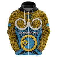 Personalised Vanuatu Sanma Province Hoodie Pig Tusk Mix Maori Pattern and Namele Leaf LT03 - Polynesian Pride