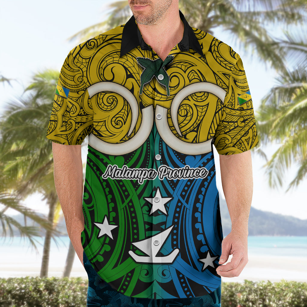 Vanuatu Malampa Province Hawaiian Shirt Pig Tusk Mix Maori Pattern and Namele Leaf LT03 - Polynesian Pride