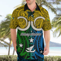 Vanuatu Malampa Province Hawaiian Shirt Pig Tusk Mix Maori Pattern and Namele Leaf LT03 - Polynesian Pride