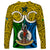Vanuatu Malampa Province Long Sleeve Shirt Pig Tusk Mix Maori Pattern and Namele Leaf LT03 - Polynesian Pride