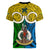 Vanuatu Malampa Province Women V Neck T Shirt Pig Tusk Mix Maori Pattern and Namele Leaf LT03 - Polynesian Pride