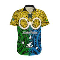 Personalised Vanuatu Malampa Province Hawaiian Shirt Pig Tusk Mix Maori Pattern and Namele Leaf LT03 Yellow - Polynesian Pride