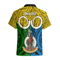 Personalised Vanuatu Malampa Province Hawaiian Shirt Pig Tusk Mix Maori Pattern and Namele Leaf LT03 - Polynesian Pride