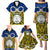 Vanuatu Torba Province Family Matching Puletasi Dress and Hawaiian Shirt Pig Tusk Mix Maori Pattern and Namele Leaf LT03 - Polynesian Pride