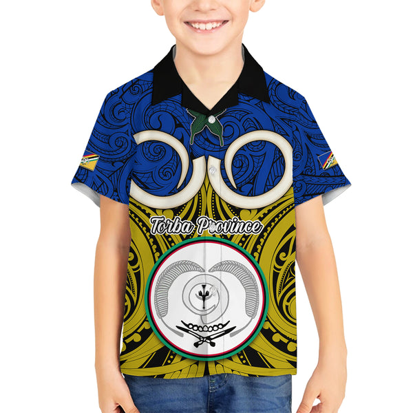 Personalised Vanuatu Penama Province Hawaiian Shirt Pig Tusk Mix Maori Pattern and Namele Leaf LT03