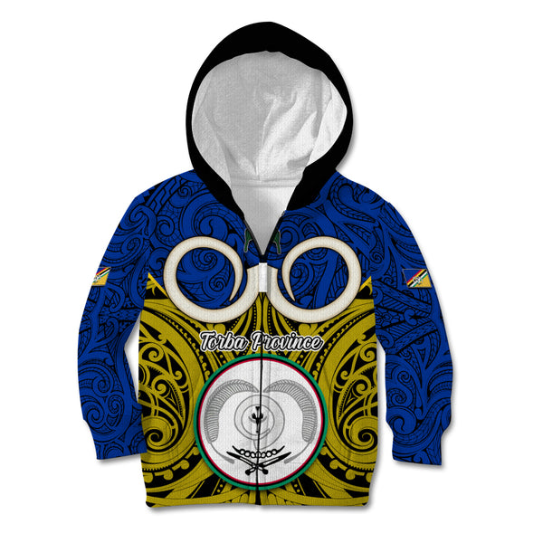 Vanuatu Tafea Province Wearable Blanket Hoodie Pig Tusk Mix Maori Pattern and Namele Leaf LT03