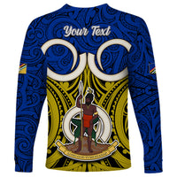 Personalised Vanuatu Torba Province Long Sleeve Shirt Pig Tusk Mix Maori Pattern and Namele Leaf LT03 - Polynesian Pride