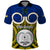 Personalised Vanuatu Torba Province Polo Shirt Pig Tusk Mix Maori Pattern and Namele Leaf LT03 Blue - Polynesian Pride