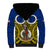 Personalised Vanuatu Torba Province Sherpa Hoodie Pig Tusk Mix Maori Pattern and Namele Leaf LT03 - Polynesian Pride