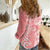 Hawaii Kauai Island Women Casual Shirt Hibiscus Pattern Seamless Tribal Simple Pink Pastel LT03 - Polynesian Pride