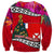Wallis and Futuna Christmas Sweatshirt Santa Claus Holding Coat of Arms Polynesian Xmas Style LT03 - Polynesian Pride