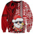 Mele Kalikimaka Hawaii Christmas Sweatshirt Santa Claus Kakau Tribal Mix Polynesia Tattoo LT03 Unisex Red - Polynesian Pride