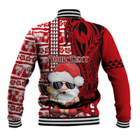 Custom Mele Kalikimaka Hawaii Christmas Baseball Jacket Santa Claus Kakau Tribal Mix Polynesia Tattoo LT03 - Polynesian Pride