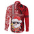 Custom Mele Kalikimaka Hawaii Christmas Family Matching Long Sleeve Bodycon Dress and Hawaiian Shirt Santa Claus Kakau Tribal Mix Polynesia Tattoo LT03 - Polynesian Pride