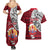 Custom French Polynesia Christmas Couples Matching Summer Maxi Dress and Hawaiian Shirt Santa Hold Seal with Polynesian Tribal Tattoo LT03 - Polynesian Pride