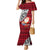 Custom French Polynesia Christmas Mermaid Dress Santa Hold Seal with Polynesian Tribal Tattoo LT03 Women Red - Polynesian Pride