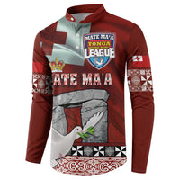 Mate Ma'a Tonga Button Sweatshirt Haʻamonga ʻa Maui and White Dove - Tongan Kupesi Ngatu