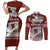 Mate Ma'a Tonga Couples Matching Short Sleeve Bodycon Dress and Long Sleeve Button Shirt Haʻamonga ʻa Maui and White Dove - Tongan Kupesi Ngatu