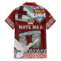 Mate Ma'a Tonga Family Matching Off The Shoulder Long Sleeve Dress and Hawaiian Shirt Haʻamonga ʻa Maui and White Dove - Tongan Kupesi Ngatu
