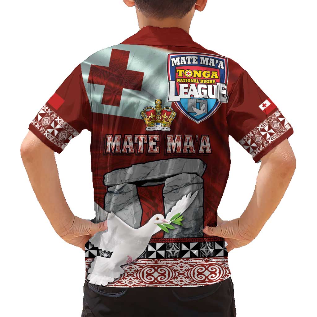 Mate Ma'a Tonga Family Matching Short Sleeve Bodycon Dress and Hawaiian Shirt Haamonga a Maui and White Dove - Tongan Kupesi Ngatu LT03 - Polynesian Pride