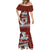 Mate Ma'a Tonga Mermaid Dress Haʻamonga ʻa Maui and White Dove - Tongan Kupesi Ngatu