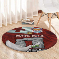 Mate Ma'a Tonga Round Carpet Haamonga a Maui and White Dove - Tongan Kupesi Ngatu LT03 - Polynesian Pride