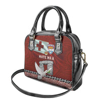 Mate Ma'a Tonga Shoulder Handbag Haʻamonga ʻa Maui and White Dove - Tongan Kupesi Ngatu