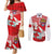 Mate Ma'a Tonga Couples Matching Mermaid Dress and Long Sleeve Button Shirt Douple White Dove and Kupesi Ngatu Art Tattoo