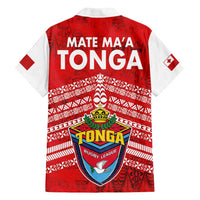 Mate Ma'a Tonga Family Matching Tank Maxi Dress and Hawaiian Shirt Douple White Dove and Kupesi Ngatu Art Tattoo