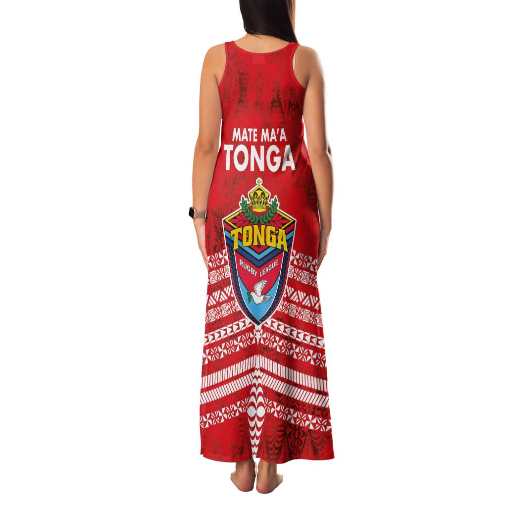 Mate Ma'a Tonga Family Matching Tank Maxi Dress and Hawaiian Shirt Douple White Dove and Kupesi Ngatu Art Tattoo