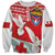 Mate Ma'a Tonga Sweatshirt Douple White Dove and Kupesi Ngatu Art Tattoo