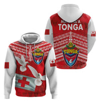 Mate Ma'a Tonga Zip Hoodie Double White Dove and Kupesi Ngatu Art Tattoo LT03 - Polynesian Pride