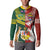 Custom Mate Ma'a Tonga and Australia Kangaroo Button Sweatshirt Nation Seal with Mascot Aboriginal and Tongan Kupesi Ngatu Art