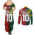 Custom Mate Ma'a Tonga and Australia Kangaroo Couples Matching Summer Maxi Dress and Long Sleeve Button Shirt Nation Seal with Mascot Aboriginal and Tongan Kupesi Ngatu Art