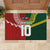 Custom Mate Ma'a Tonga and Australia Kangaroo Rubber Doormat Nation Seal with Mascot Aboriginal and Tongan Kupesi Ngatu Art