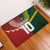 Custom Mate Ma'a Tonga and Australia Kangaroo Rubber Doormat Nation Seal with Mascot Aboriginal and Tongan Kupesi Ngatu Art