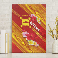 Rotuma Island Canvas Wall Art Fijian Tapa with Polynesian Art and Hibiscus